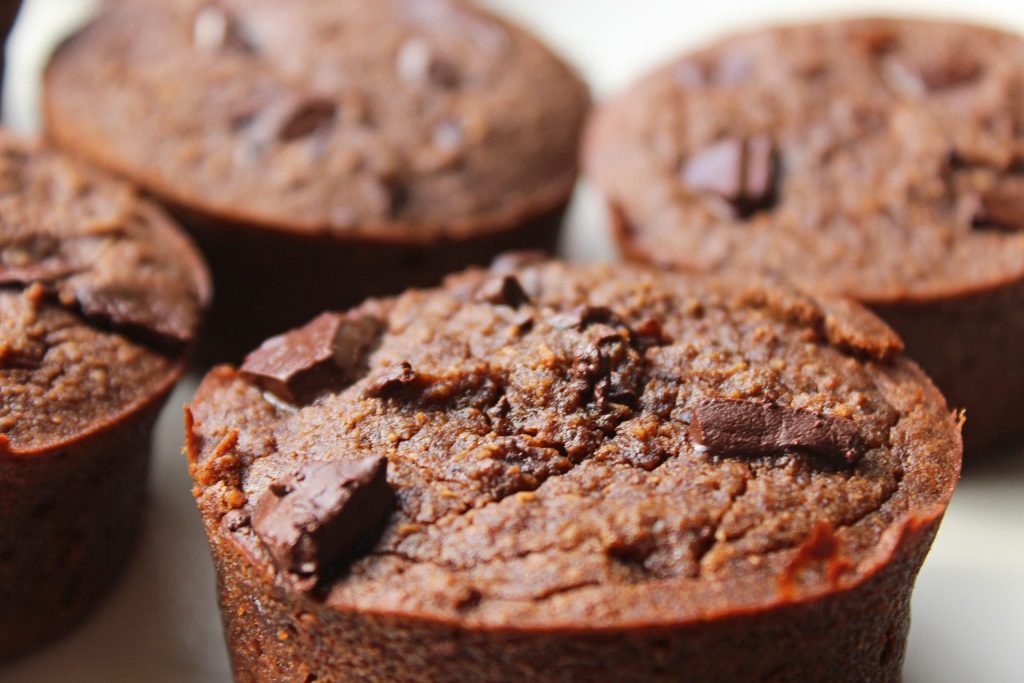 double chocolate pumpkin muffins